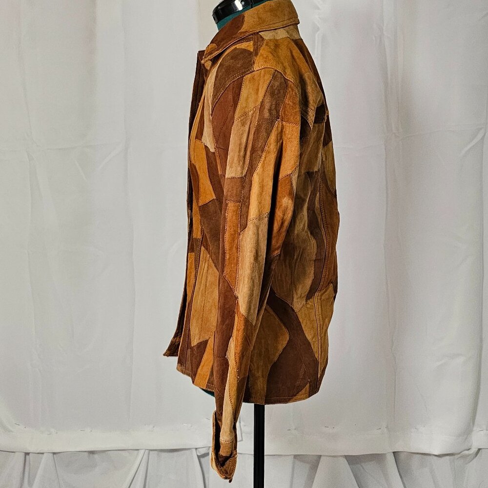 Neutral Zone Patchwork Leather Jacket Size M - image 2